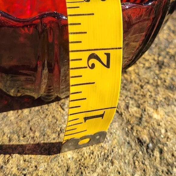 Anchor Hocking Royal Ruby Oyster and Pearl Bowl - Picture 8 of 10